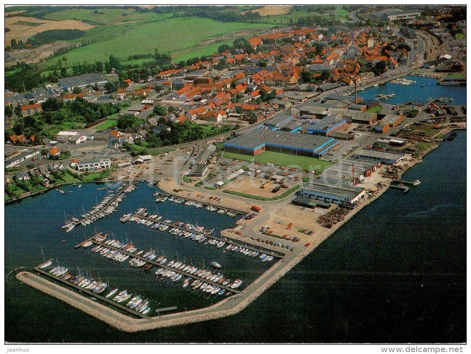 Luftfoto von Faaborg - Denmark -   gelaufen - JH Postcards