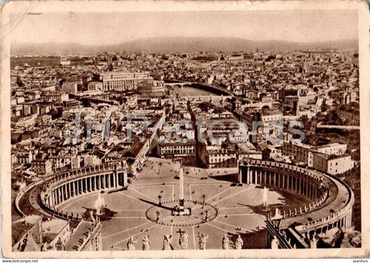Roma - Rome - Panorama dalla cupola di S Pietro - old postcard - 1937 - Italy - used - JH Postcards