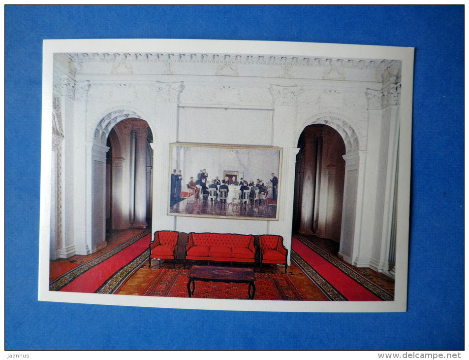 lobby - painting - Livadia Palace - 1978 - Ukraine USSR - unused - JH Postcards