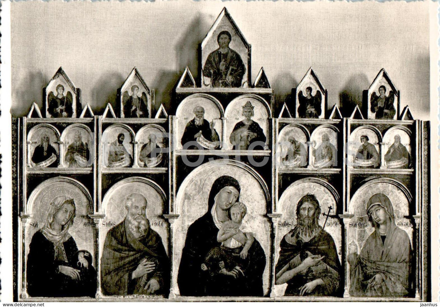 Siena - Pinacoteca - Duccio di Boninsegna - La Madonna - Our Lady with the Child and Saints - 32 - Italy - unused - JH Postcards