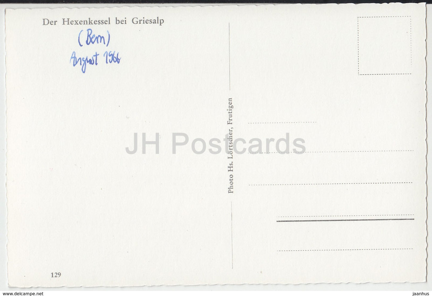 Der Hexenkessel - Wasserfall - 129 - Schweiz - 1966 - gebraucht