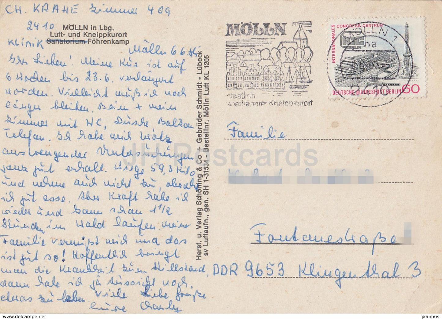 Molln in Lbg - Luft und Kneippkurort - sanatorium Fohrenkam - Germany - used