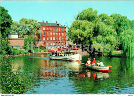 Odense Aa - cruising down the river - boat - Denmark - unused - JH Postcards