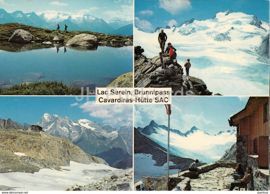 Lac Serein - Brunnipass - Cavardiras Hutte SAC - Disentis - Switzerland - unused - JH Postcards