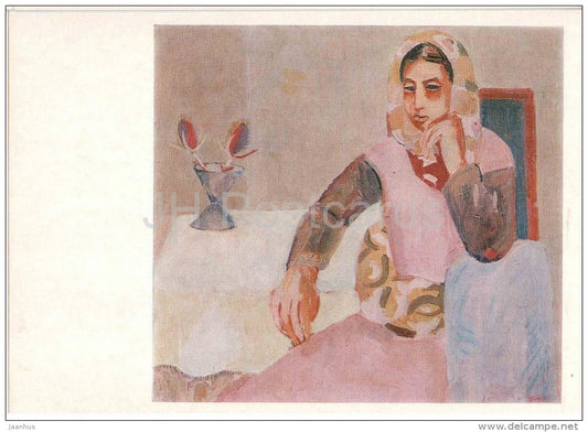 painting by M. Avetisyan - Portrait of Mother , 1964 - armenian art - unused - JH Postcards