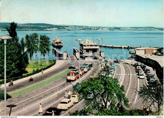 An der Autofahre - Konstanz Meersburg - ferry - 1960 - Germany - used - JH Postcards