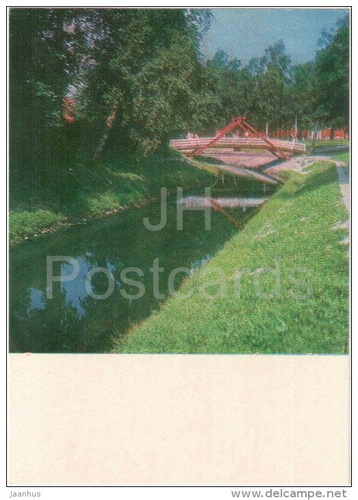 where the Raze flows - river - Palanga - 1974 - Lithuania USSR - unused - JH Postcards