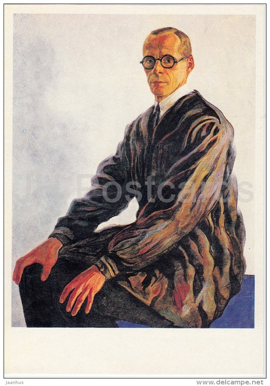 painting by F. Bogorodsky - Portrait of Russian Artist Beringov , 1927 - Russian art - Russia USSR - 1982 - unused - JH Postcards
