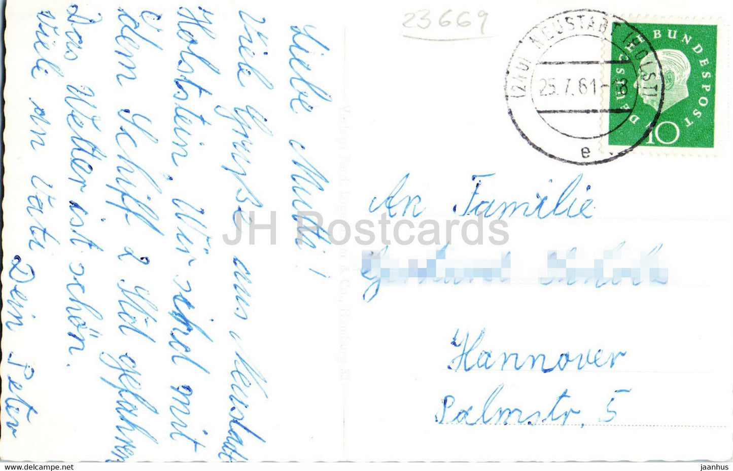 Ostseebad Timmendorfer Strand - Trinkhalle - Strand - Kurpark - beach - old postcard - 1961 - Germany - used