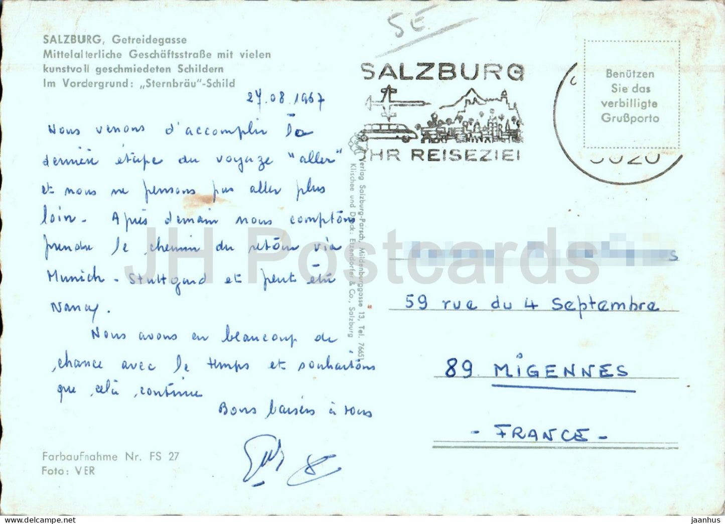 Salzburg – Getreidegasse – 27 – 1967 – Österreich – gebraucht
