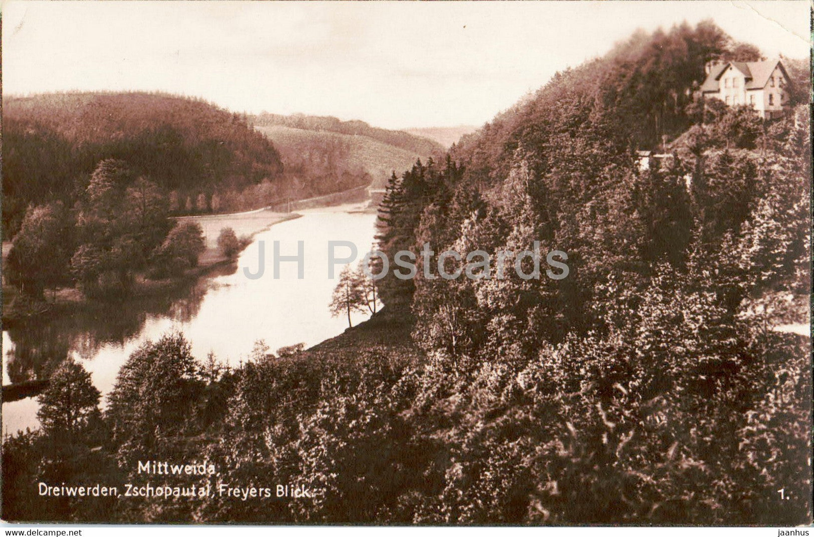 Mittweida - Dreiwerden - Zschopautal - Freyers Blick - old postcard - 1924 - Germany - used - JH Postcards