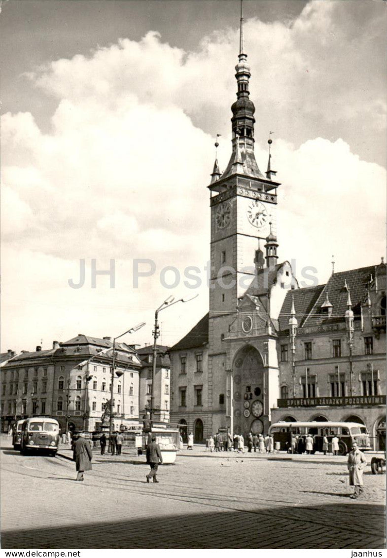 Olomouc - town hall - bus - Czech Repubic - Czechoslovakia - unused - JH Postcards