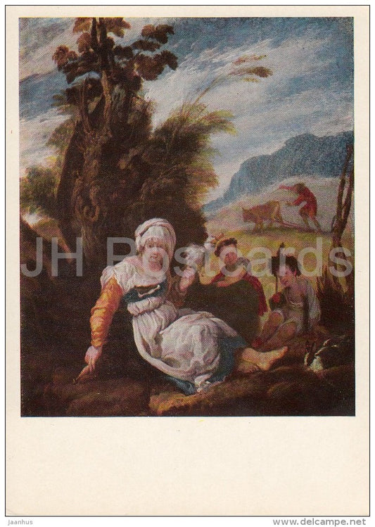 painting by Domenico Fetti - Adam and Eve - Italian art - 1969 - Russia USSR - unused - JH Postcards