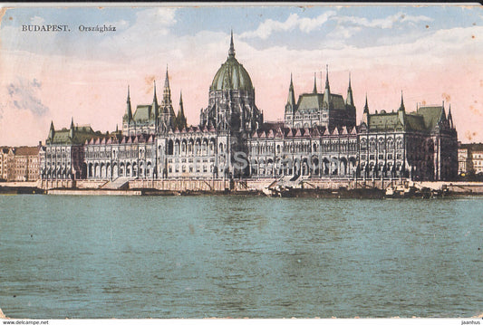 Budapest - Orszaghaz - Parlament - parliament - old postcard - 1926 - Hungary - used - JH Postcards