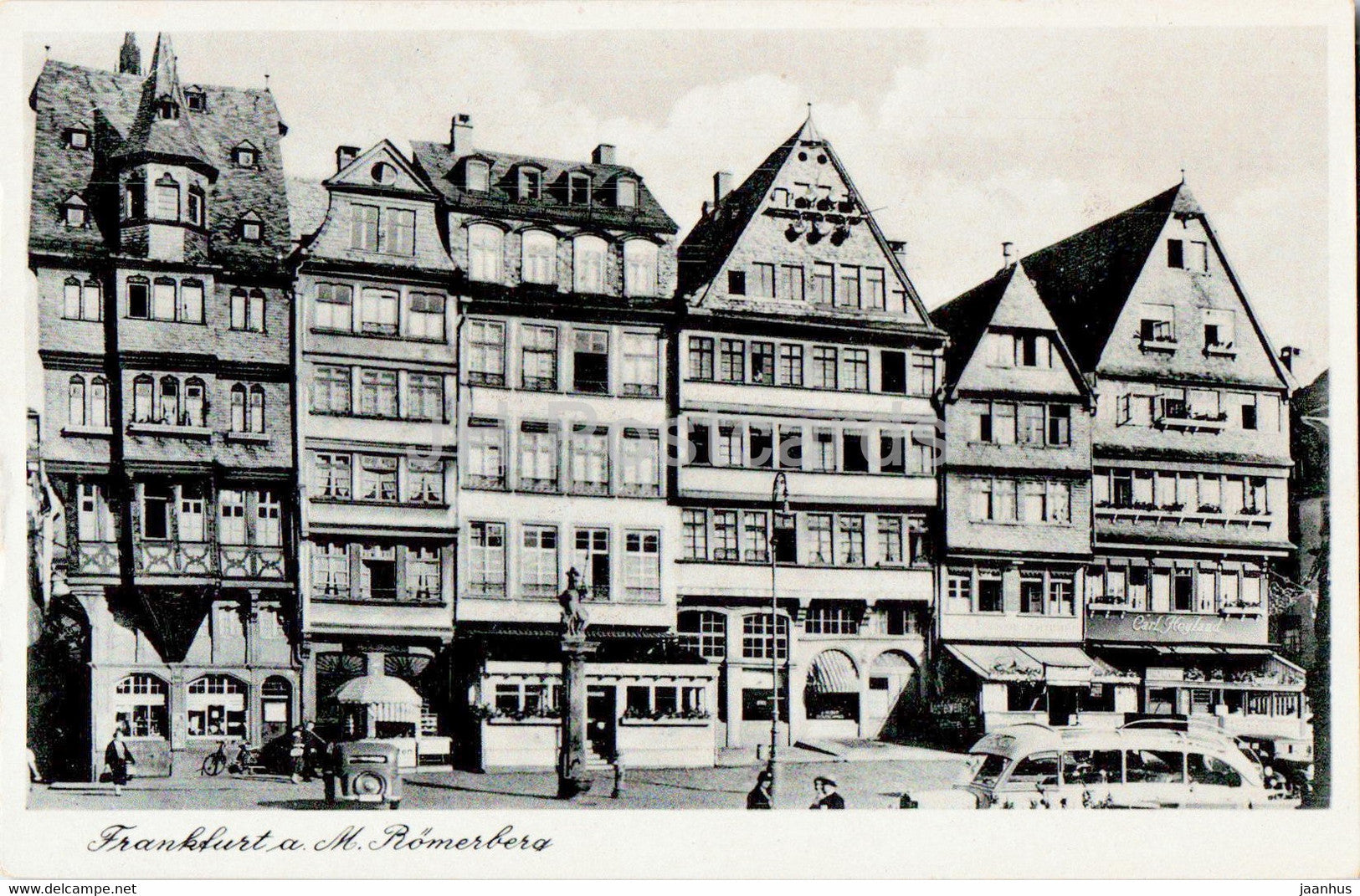 Frankfurt am Main - Romerberg - old postcard - Germany - unused - JH Postcards