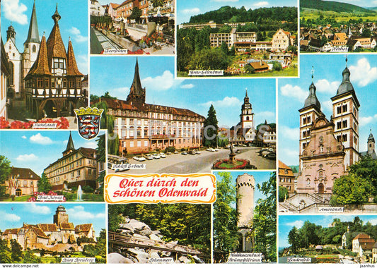 Quer durch den schonen Odenwald - Schloss Erbach - Michelstadt - Beerfelden - Bad Konig - Germany - unused - JH Postcards
