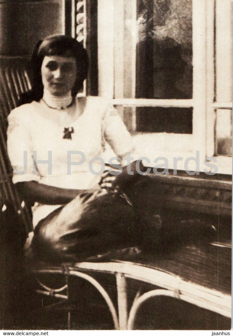 Russian poet Anna Akhmatova - in Slepnyev 1913 - 1988 - Russia USSR - unused - JH Postcards
