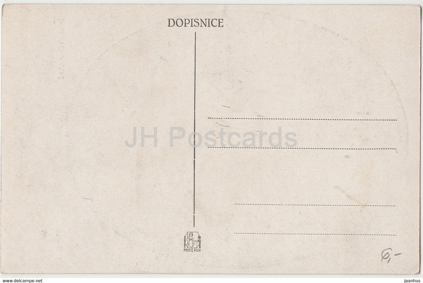 Gemälde von J. Manes – Pod Chalupou – alte Postkarte – tschechische Kunst – Tschechische Republik – unbenutzt