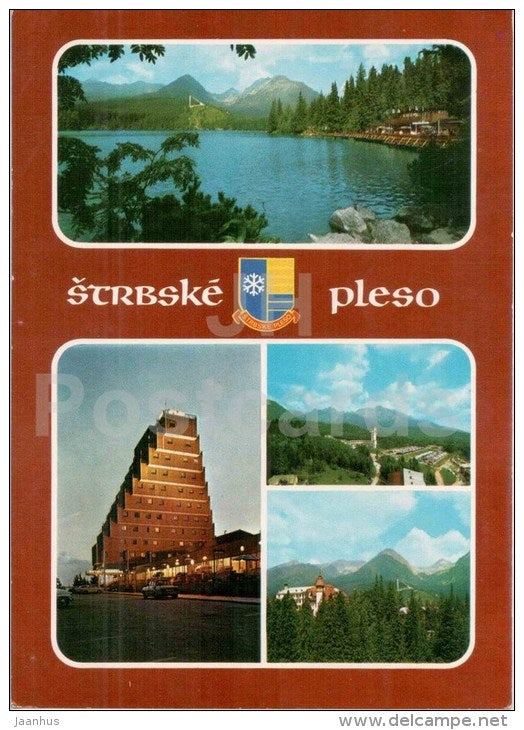 Ski jumping hill - 2 - hotel Panorama - Strbske Pleso - Vysoke Tatry - High Tatras - Czechoslovakia - Slovakia - unused - JH Postcards