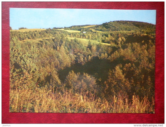 the hilly landscape at Karula - 1984 - Estonia USSR - unused - JH Postcards