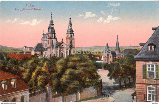 Fulda Dom - Michaelskirche - 17 - old postcard - Germany - unused - JH Postcards