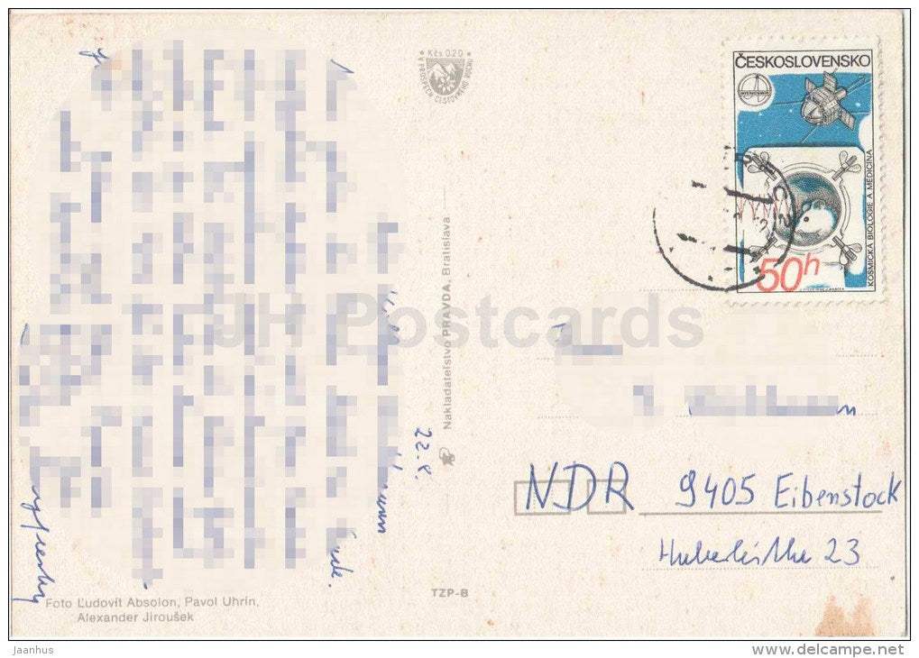 Zdiar - Zdiarska mountain - folc costumes - typical architecture - Czechoslovakia - Slovakia - used 1980 - JH Postcards