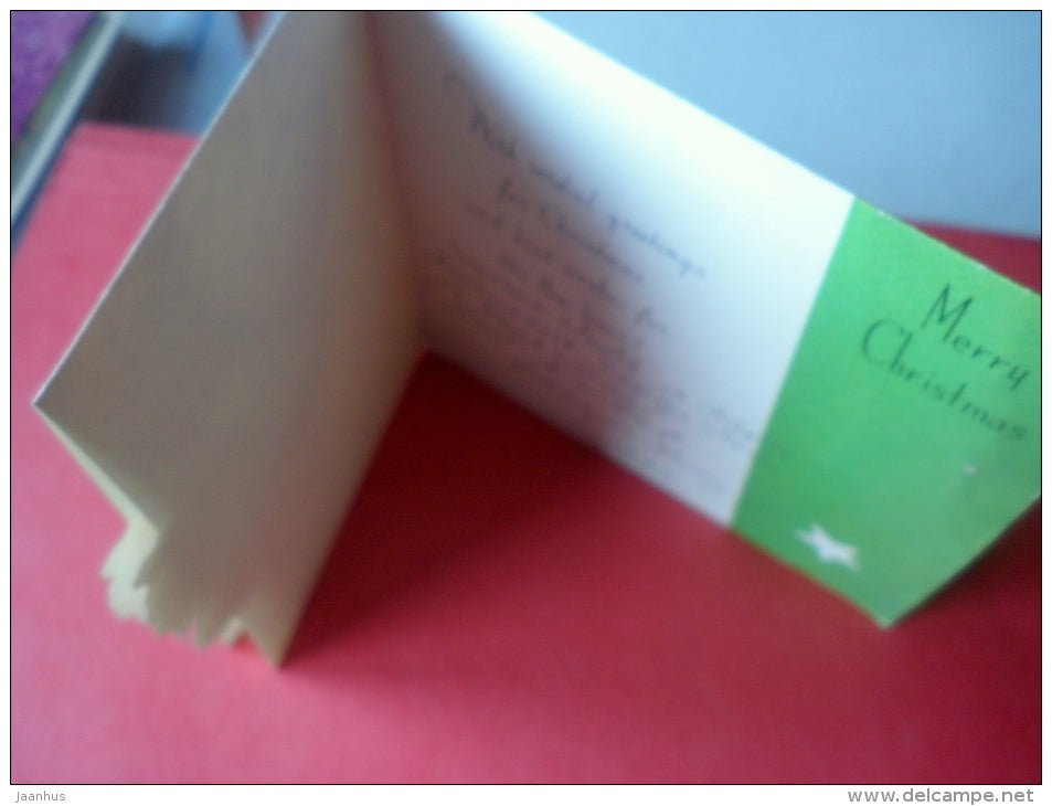 christmas greeting card - cones - old postcard - circulated in Estonia 1938 - JH Postcards