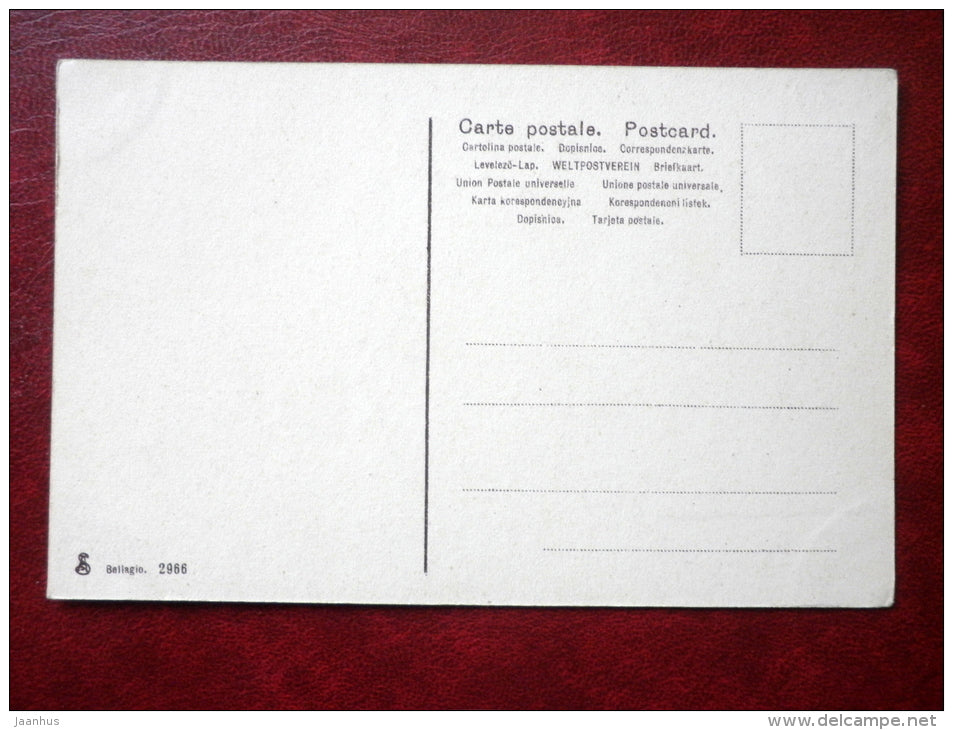 Veduta dalla Villa Serbelloni - Bellagio - 2966 - lake - old postcard - Italy - unused - JH Postcards