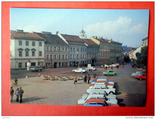 Gorky street - cars Zhiguli Moskvich - Vilnius - 1986 - USSR Lithuania - unused - JH Postcards