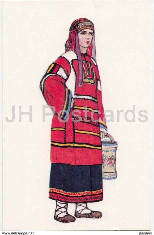 Woman Clothes - Tambov Province - Russian Folk Costumes - 1969 - Russia USSR - unused - JH Postcards