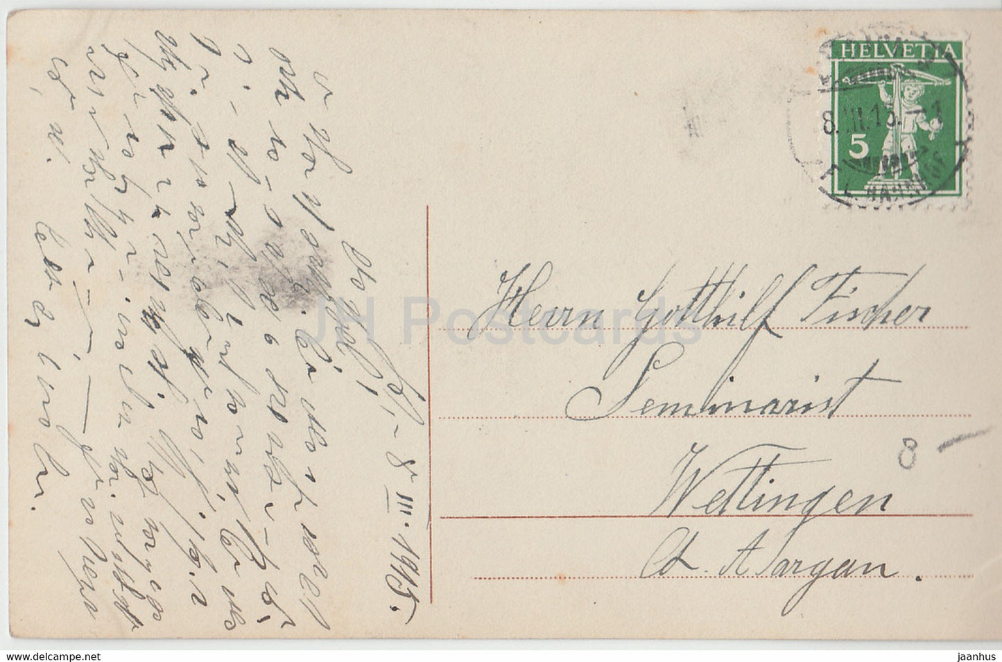 Glucklich allein ist die Seele die lebt - couple - femme et homme - EAS 2633/1 - carte postale ancienne - 1915 - Allemagne - utilisé