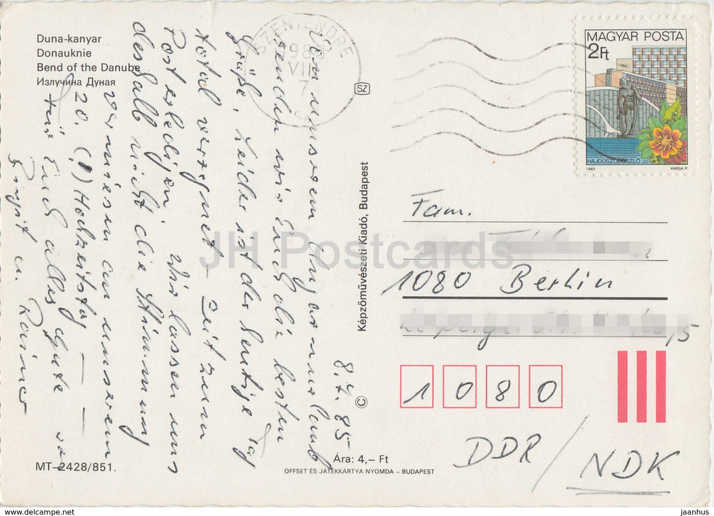 Duna Kanyarbol - coude du Danube - piscine - rue - multiview - 1985 - Hongrie - occasion