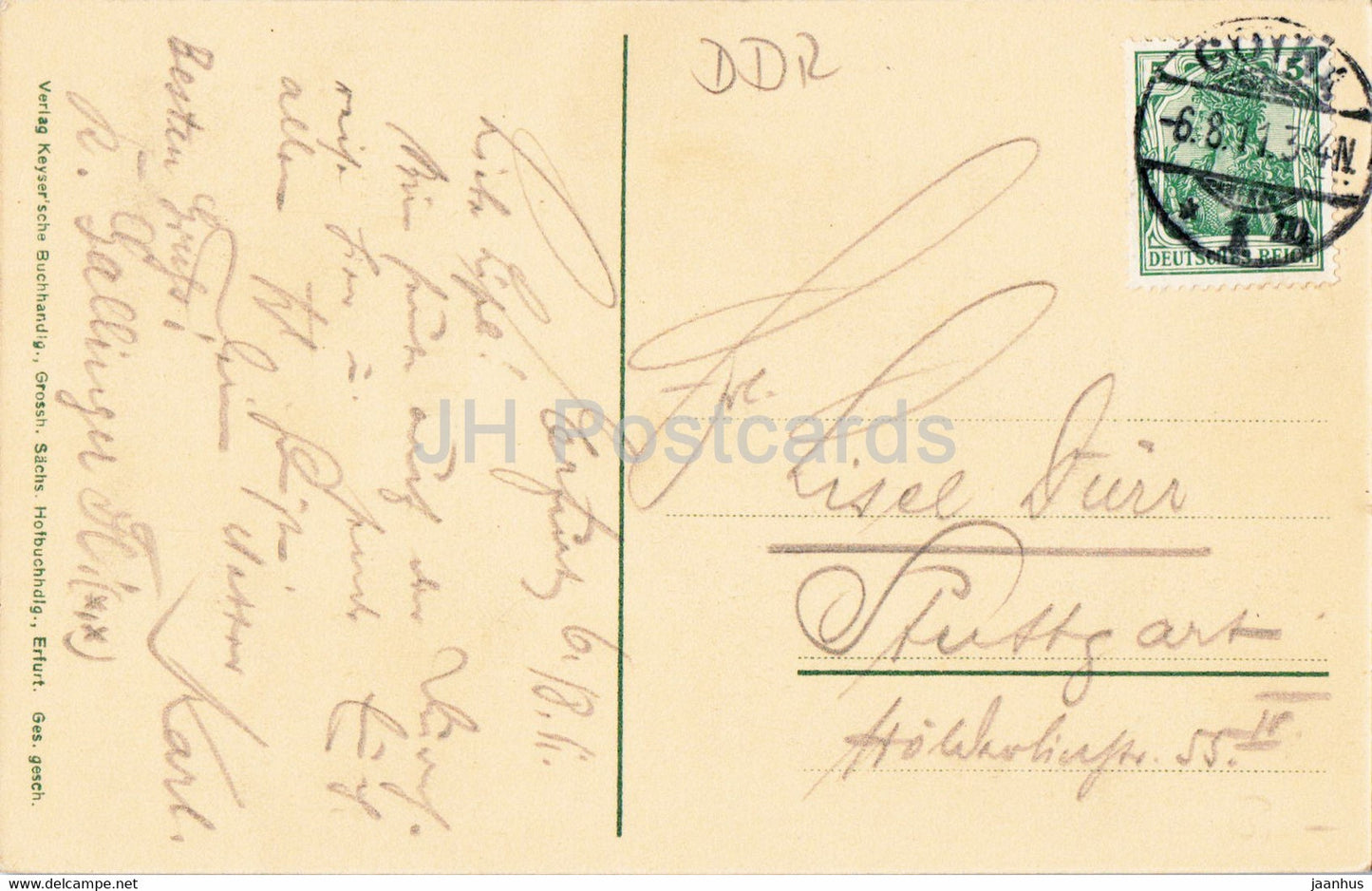 Erfurt - Dom u St. Severikirche - Kirche - alte Postkarte - 1911 - Deutschland - gebraucht