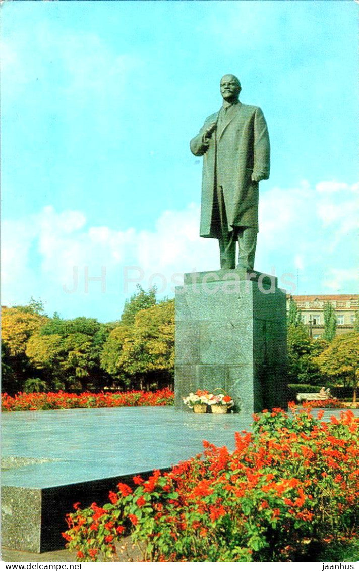 Taganrog - monument to Lenin - 1976 - Russia USSR - unused - JH Postcards