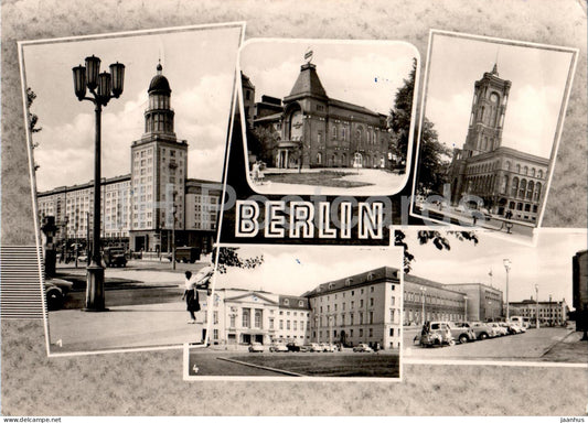 Berlin - Frankfurter Tor - Rathaus - Deutsches Theater - Ostbahnhof - multiview - 1965 - Germany DDR - used
