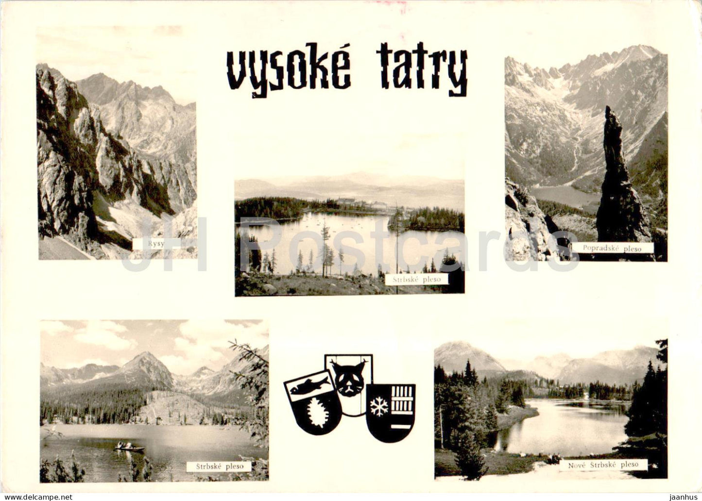 Vysoke Tatra - High Tatras - Rysy - Strbske Pleso - multiview - 1966 - Slovakia - Czechoslovakia - used - JH Postcards