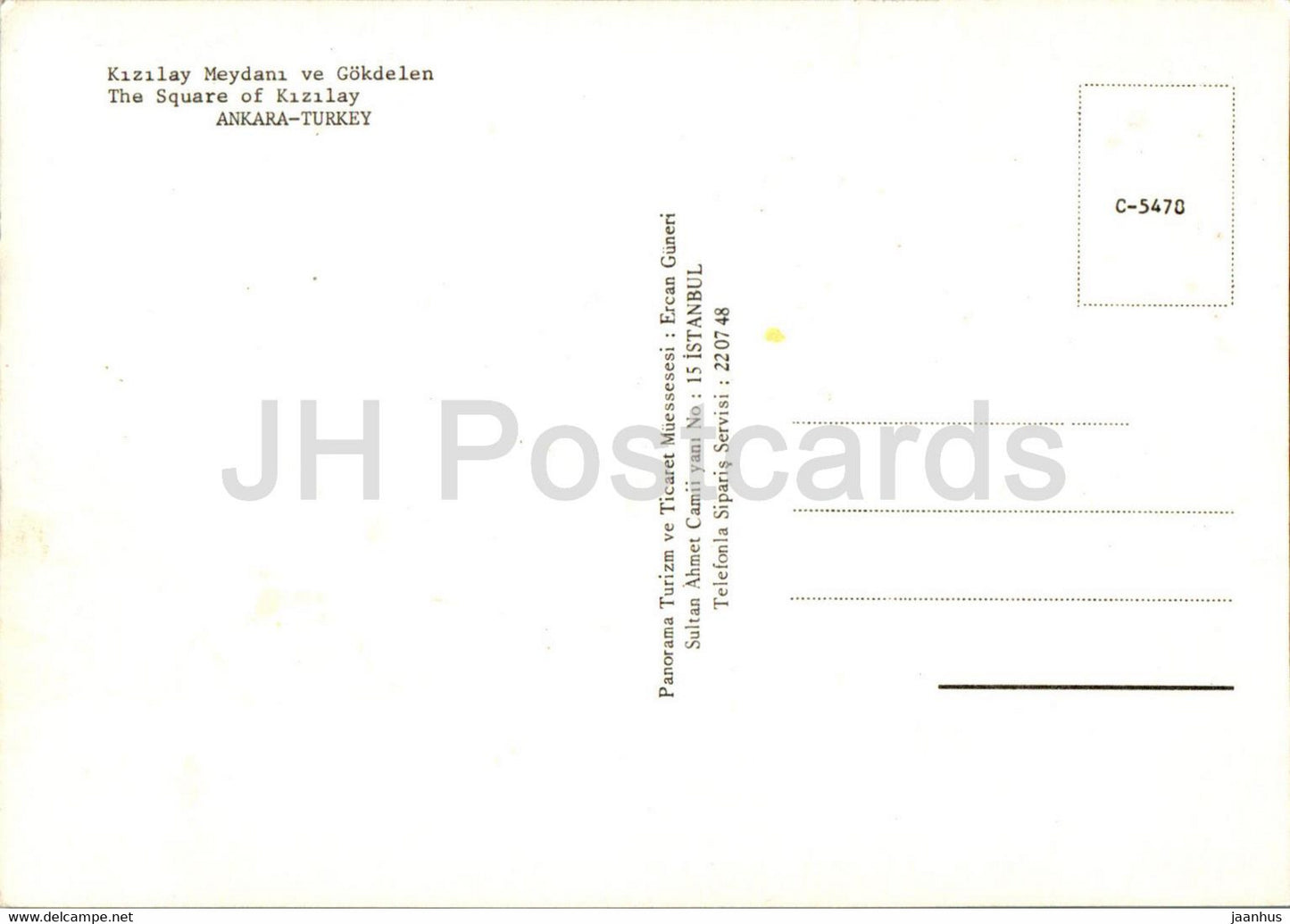 Ankara - The square of Kizilay - 5478 - Turkey - unused