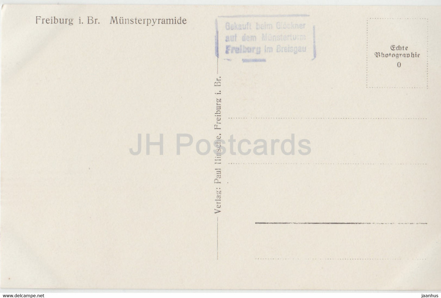 Freiburg i Br - Munsterpyramide - old postcard - Germany - unused