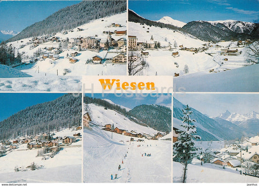 Wiesen - Graubunden 1737 m - multiview - 1995 - Switzerland - used - JH Postcards