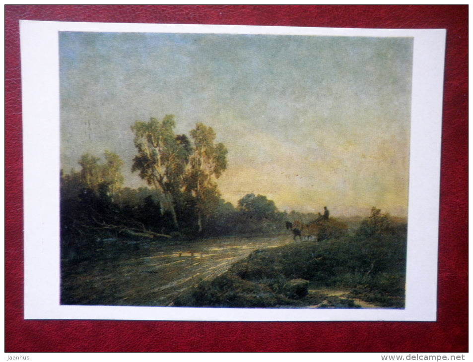 painting by Fyodor Vasilyev - After the Rain , 1867 - horse - russian art - unused - JH Postcards