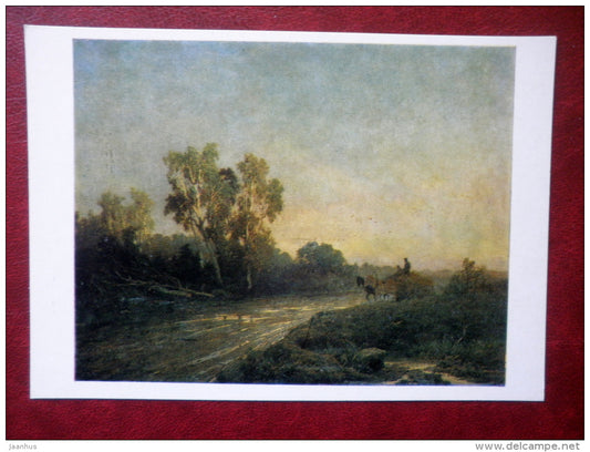 painting by Fyodor Vasilyev - After the Rain , 1867 - horse - russian art - unused - JH Postcards