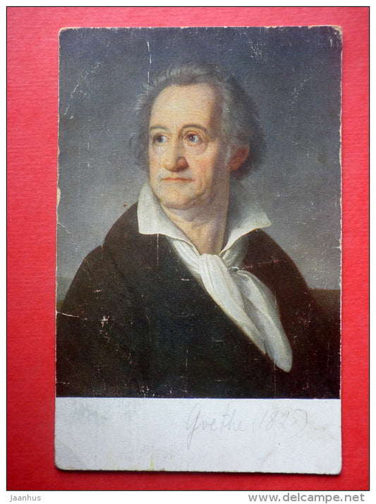 Goethe - painting by Kolbe - writer - literature - nr. 52 - circulated in Estonia Abja Tartu 1924 - JH Postcards