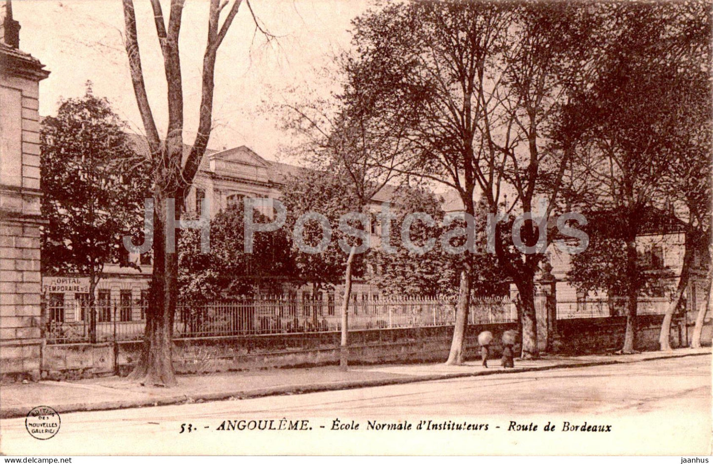 Angouleme - Ecole Normale d'Instituteurs - Route de Bordeaux - school of teachers - 53 - old postcard - France - unused - JH Postcards
