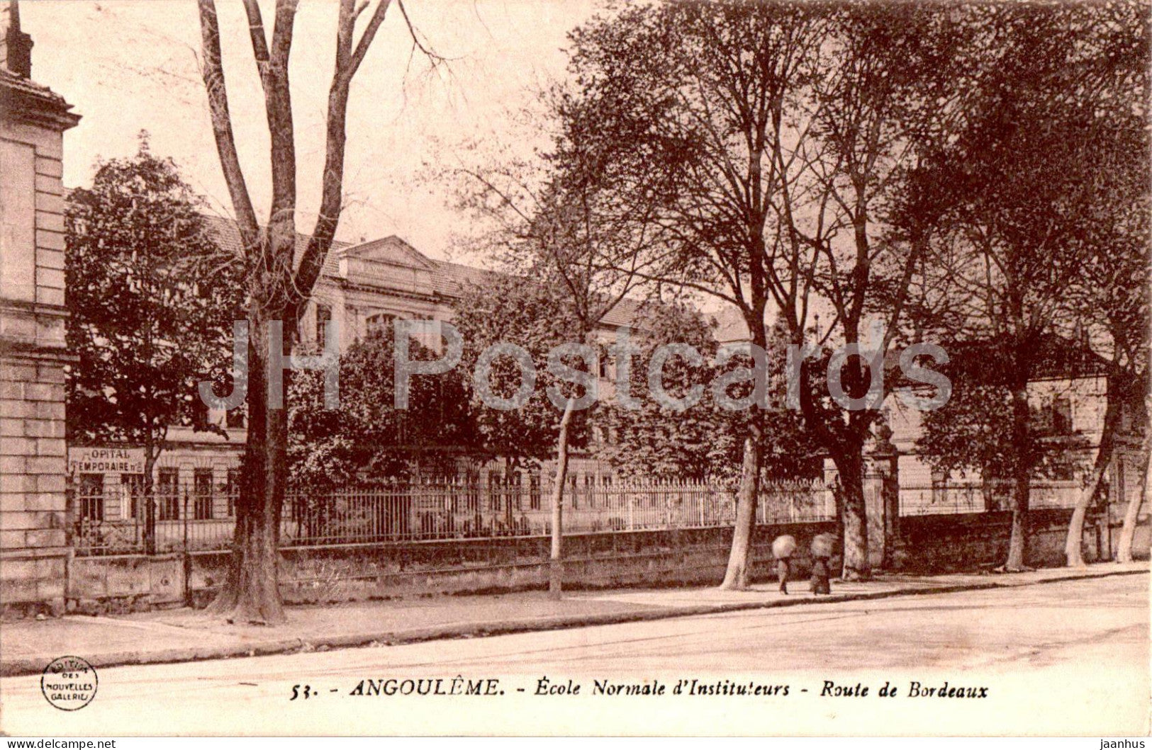 Angouleme - Ecole Normale d'Instituteurs - Route de Bordeaux - school of teachers - 53 - old postcard - France - unused - JH Postcards