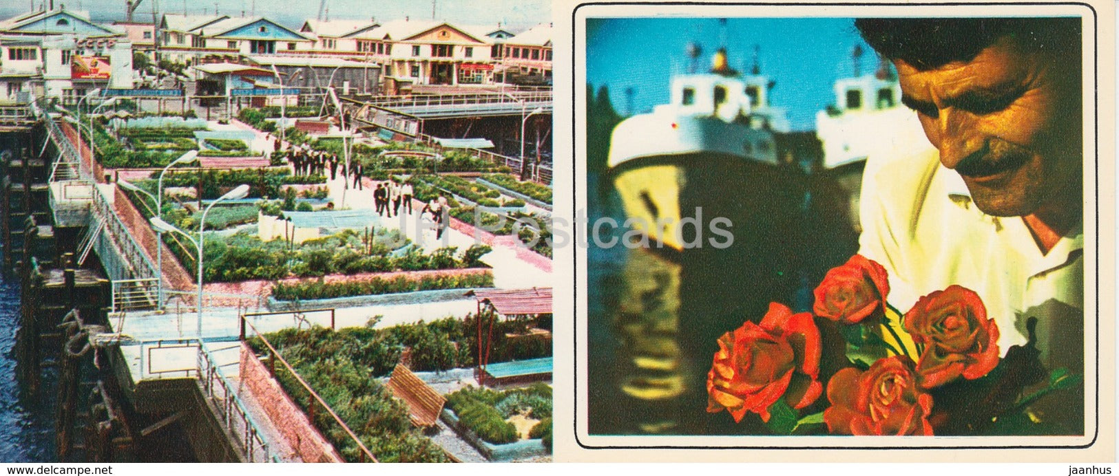 Neftyanye Kamni - Neft Daslari - 25th Anniversary - Oil Rigs - 1975 - Azerbaijan USSR - unused - JH Postcards