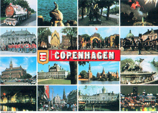 Copenhagen - Multiview - Denmark - unused - JH Postcards