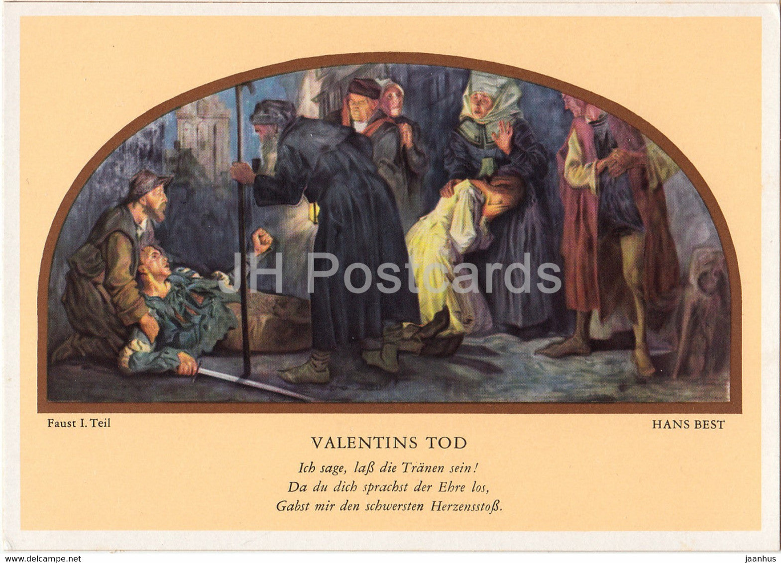 Leipzig - Auerbachs Keller - Valentins Tod - 1965 - DDR Germany - unused - JH Postcards