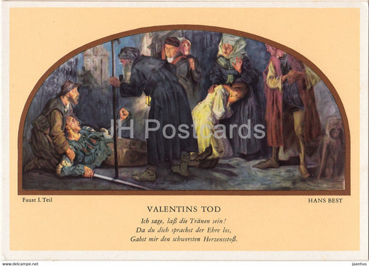 Leipzig - Auerbachs Keller - Valentins Tod - 1965 - DDR Germany - unused - JH Postcards