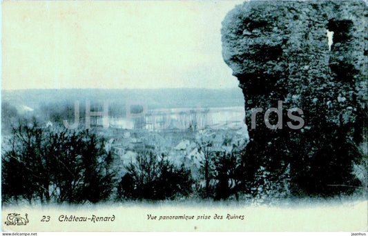 Chateau Renard - Chateaurenard - Vue Panoramique des Ruines - 23 - old postcard - France - used - JH Postcards