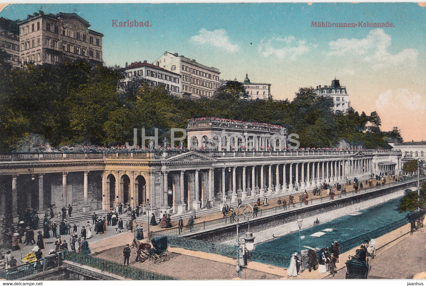 Karlovy Vary - Karlsbad - Muhlbrunnen Kolonnade - 11808 - old postcard - 1915 - Czechoslovakia - Czech Republic - used - JH Postcards